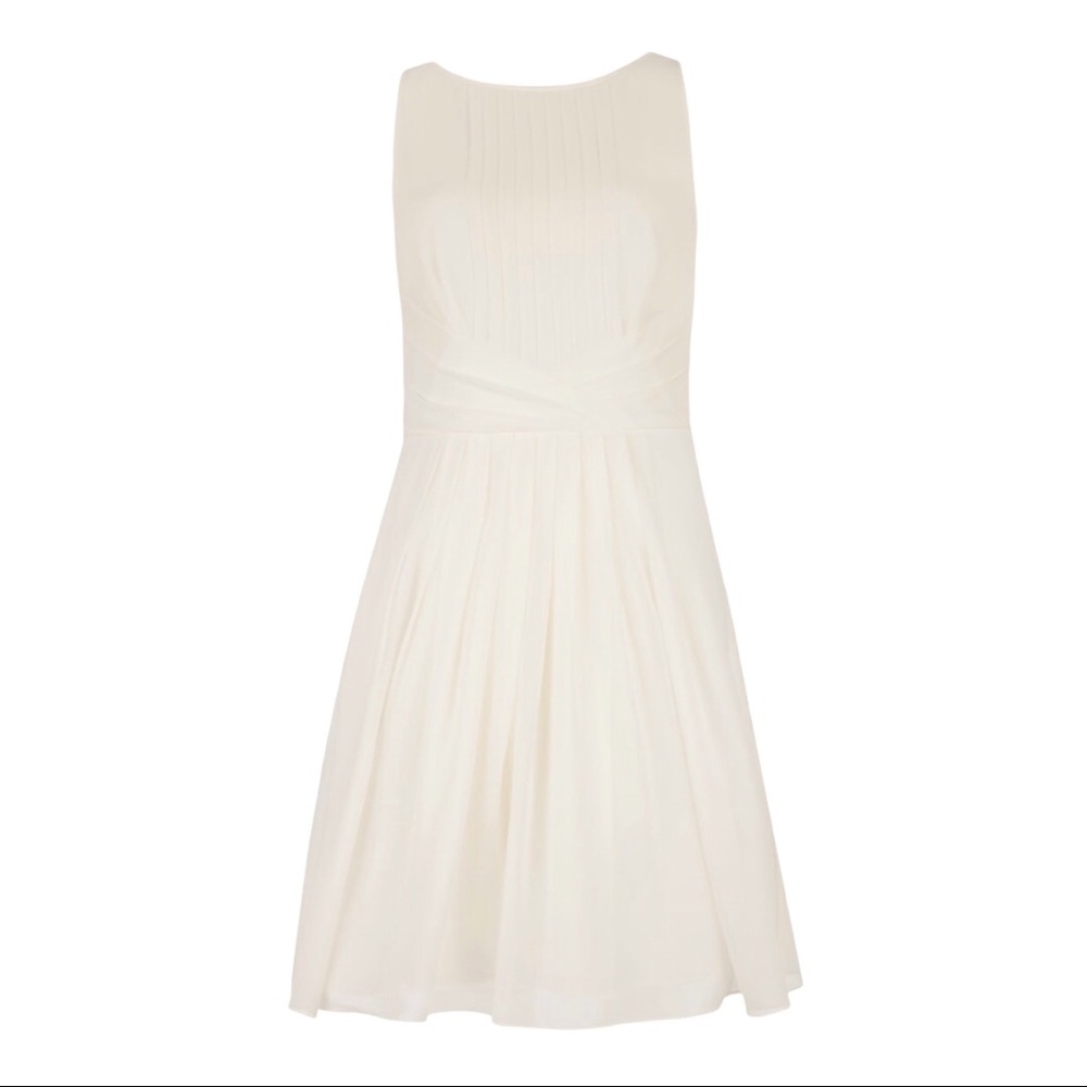 Ted Baker London Ornella Silk Dress Cream Size 4/6